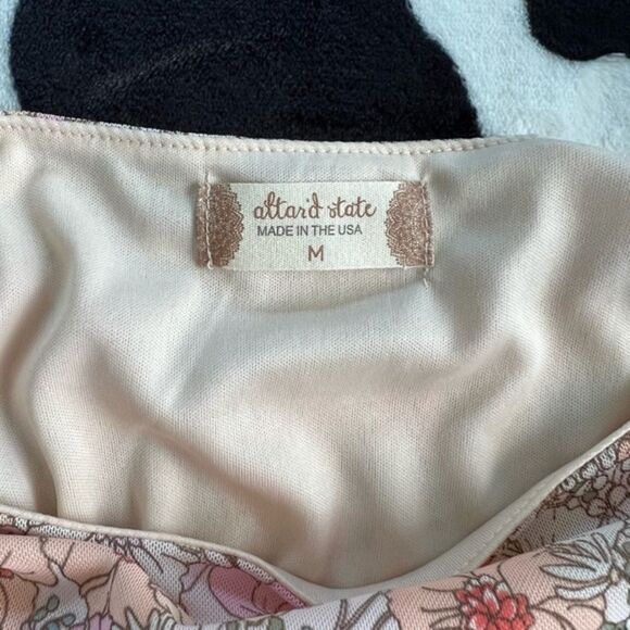 NWT Altar'd State Olivia Mesh‎ Floral Blush Dress Medium - Picture 10 of 15